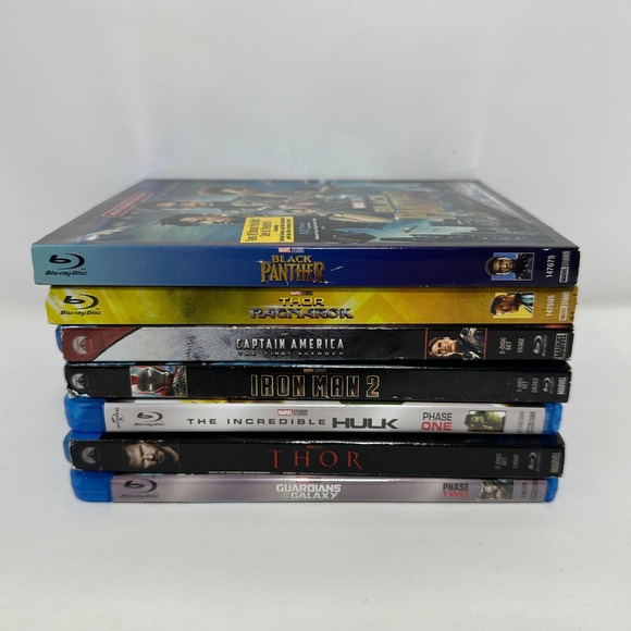 Marvel Studios MCU Blu-ray DVD Lot 7 Movies Iron Man Thor Black Panther Hulk - Picture 2 of 14